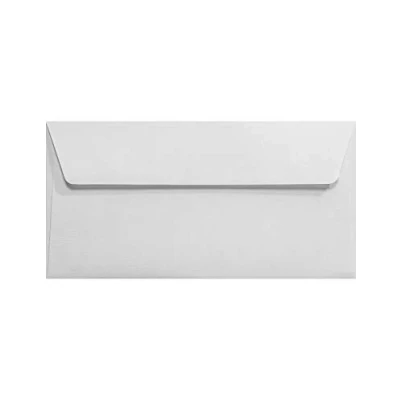 Image of Netuno 100x White long ribbed envelopes DIN DL 100x220mm 8.66x4.33 inches 120gsm Aster Laid peel&amp;seal straight flap no window for invitations wedding Christmas birthday greeting cards letter DIY