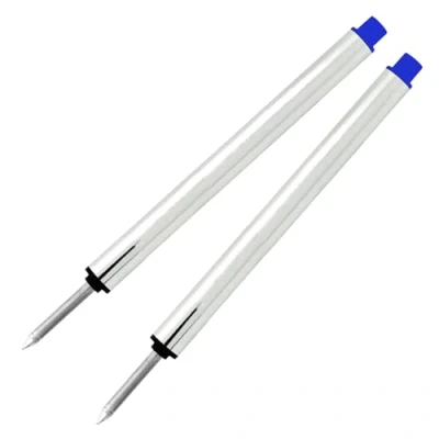 Image of Schmidt: Medium Capless P8127 Rollerball Refill, Blue Ink, Pack of 2.