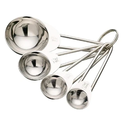 Image of KitchenCraft Stainless Steel Measuring Spoons Set, 4 Pieces