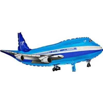 Image of Toyland® 65cm (26&quot;) Blue Aeroplane Foil Balloon Children&#039;s Party Decorations