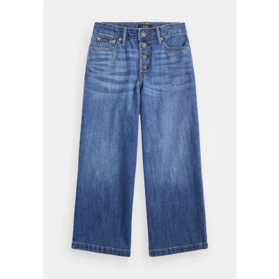 Image of Polo Ralph Lauren Cropped WIDE LEG JEAN Flared Jeans for kids, Size: 11y, Tamera wash