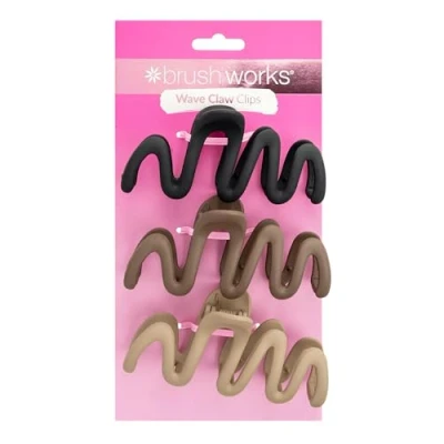 Image of Brushworks Wave Claw Clips 3 Pack