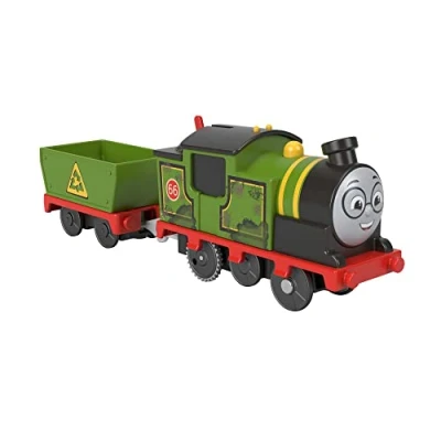 Image of ​Fisher Price Thomas and Friends Whiff Toy Train, Battery Powered Motorized Train Engine Cargo Car for Preschool Pretend Play, HMC23, ‎multicolour