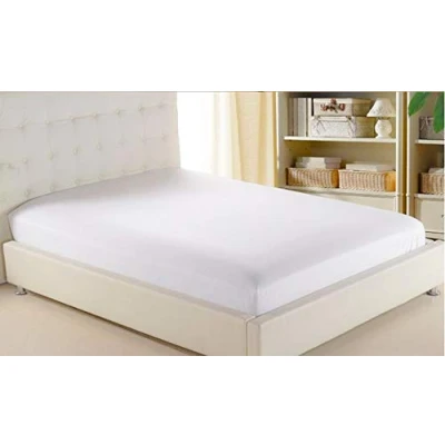 Image of LOOMS &amp; LEAVES 100% Egyptian Cotton T 200 Thread Count Bed Sheet Fitted 4 Size (WHITE, SINGLE)