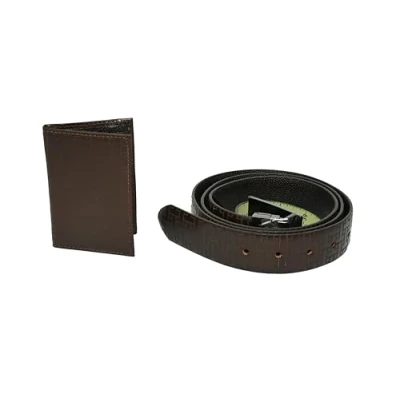 Image of Ted Baker GRAMMS T Laser Etched Belt and Cardholder Set