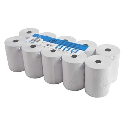 Image of Exacompta Ref 43804E Cash Register Receipt Roll (Pack of 10 Rolls) 80mm Width x 44m Length, Suitable for Shops, Kiosks, Cafés, Restaurants, Card Payments