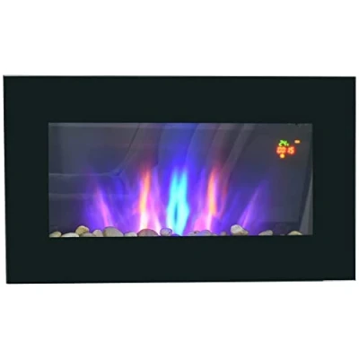Image of HOMCOM 1000W/2000W Electric Wall Fireplace LED Flame Effect Timer Remote Heater