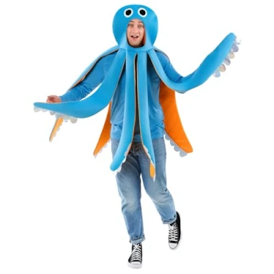Image of Fun Shack Octopus Costume Adult, Outfit Men and Women, Under the Sea Costume, Creature Adult One Size