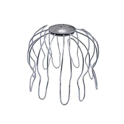 Image of SAREI Haus und Dachtechnik SHDT Galvanised Leaf Catcher Gutter Sieve for downpipe NW 100, Silver
