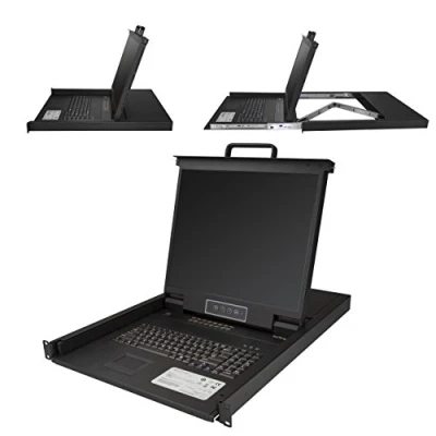 Image of StarTech.com 16 Port Rackmount KVM Console w/ 6ft Cables Integrated Switch 19&quot; LCD Monitor Fully Featured 1U Drawer OSD Durable 50,000 MTBF USB + VGA Support (RKCONS1916K)