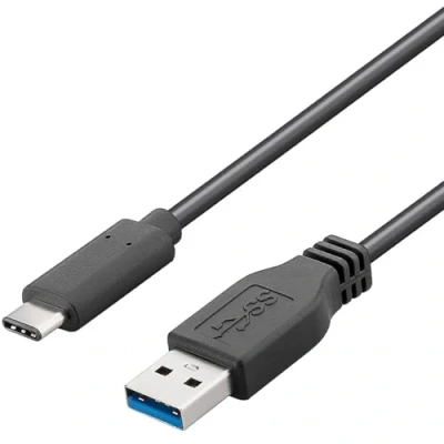 Image of PremiumCord USB C to 3.0 Connection Cable 0.5 m, up 5 Gbit/s, 3.0/3.1 SuperSpeed Data Cable, 3.1 Type Male A Male, 3x Shielded, Colour: Black, Length m