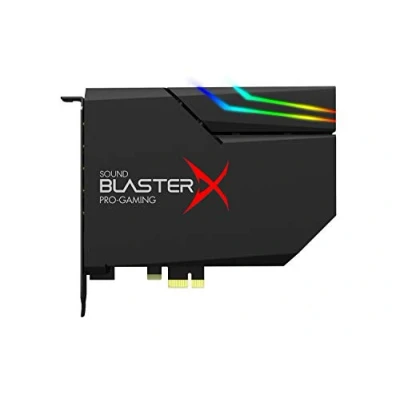 Image of CREATIVE Sound Blaster PCIe Gaming Card and DAC with Dolby Digital DTS, Xamp Discrete Headphone Bi amp, Up to 122dB SNR, RGB Lighting System, SB1740, Black
