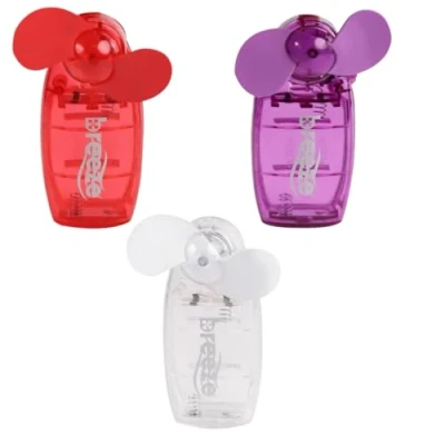 Image of DTD QUALITY MATTERS Set of 3 Portable Handheld Mini Fans with Soft Foam Blades Battery Powered Ergonomic Pocket Safe, Compact, and Ideal for Travel, Outdoor, Home Use