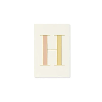 Image of Kate Spade New York Initial Notepad with 100 Pages, H (Yellow)