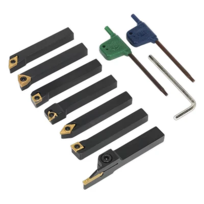 Image of Sealey Indexable 10mm Lathe Turning Tool Set 7pc