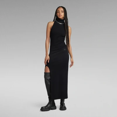Image of G Star RAW SLIM Dress Maxi dress, Women&#039;s, Size: XL, Black