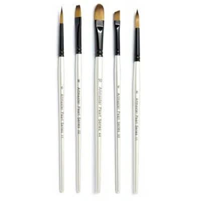 Image of Artmaster Pearl Watercolour Essentials Paint Brush Set 5pc