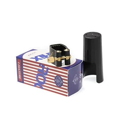 Image of Rochix Leather Ligature and Plastic Cap for Soprano Saxophone Sax