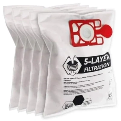 Image of Compatible Cloth Hoover Bags for Numatic Henry &amp; Hetty + Cordless HVB160 HEB160 Vacuum Cleaners (5 Bags)