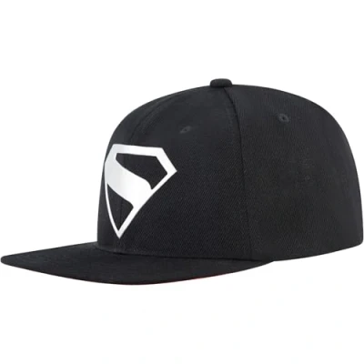 Image of Concept One Unisex&#039;s Dc Comics Superman Baseball Cap, Adult Snapback Hat with Flat Brim, Black, Size