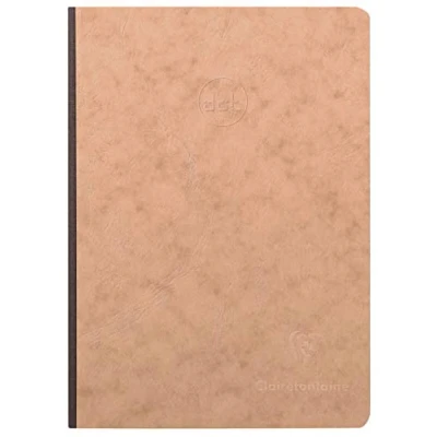 Image of Clairefontaine Ref 79543C Age Bag Clothbound Notebook (192 Pages) A5 Size, Dot Grid Rulings, 90gsm Brushed Vellum Paper Brown Leather Effect Cover