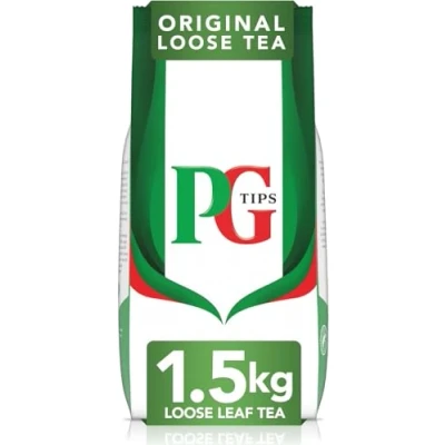 Image of PG Tips Original Loose Leaf Black Tea Bulk Refreshing &amp; Flavourful Ideal For Office Catering 1.5kg 480 Servings