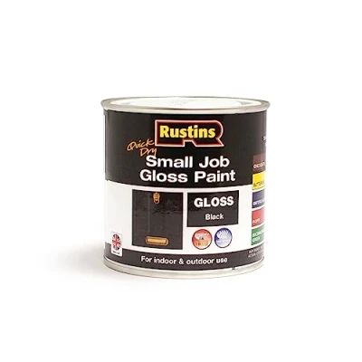 Image of RUSTINS Small Job Gloss Paint Black 250ml