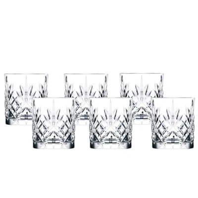 Image of Lorren Home Trends Crystal Melodia Collection Double Old Fashioned Glass Set