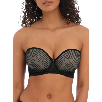 Image of Freya Womens Tailored High Apex Plunge Bra Love Potion Black Nylon Size 32G