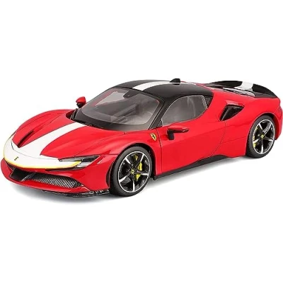 Image of Bburago B18 16911 Ferrari Signature SF90 STRADALE Super Car Die Cast, Red, L