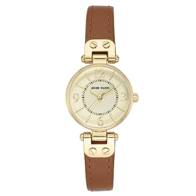 Image of Anne Klein Women&#039;s Leather Strap Watch, 10/9442CHHY
