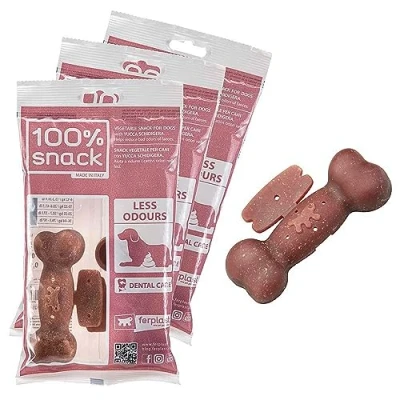 Image of Ferplast Natural Dog Snack Oral Hygiene Medium Size Order Control with Yucca Extract 3 Pack Kit 315g