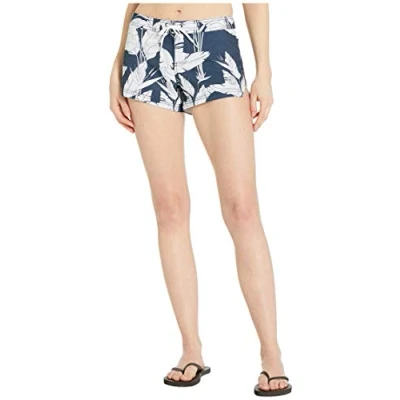 Image of Roxy Women&#039;s to Dye 2 Inch Boardshort Board Shorts, Mood Indigo Flying Flowers, S