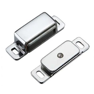 Image of Quality Heavy Duty Magnetic Catch with 6kg Pull Rating + Screws (Polished Chrome)