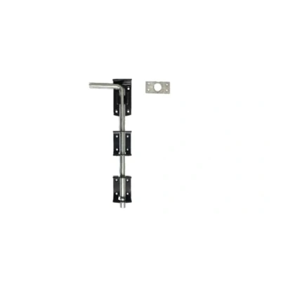 Image of Haven Heritage 12&quot; Gate Drop Bolt Bolt, Down Garage Door Bolts for Gates, Heavy Duty Stable Wooden Gates Black + ZINC