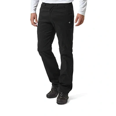 Image of Craghoppers Mens Kiwi Pro Conv Trousers Hiking Pants, Black, 40 EU