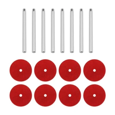 Image of YINETTECH 8PCS Retro Household Sewing Machine Accessories Metal Spools and Felts Compatible with Singer 201K/99K/15K/66K/128K