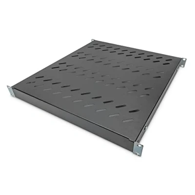 Image of DIGITUS Shelf Variable depth For fixed installation 19 inch 1U Load capacity 50 kg network cabinets &amp; server From 800 mm cabinet Black