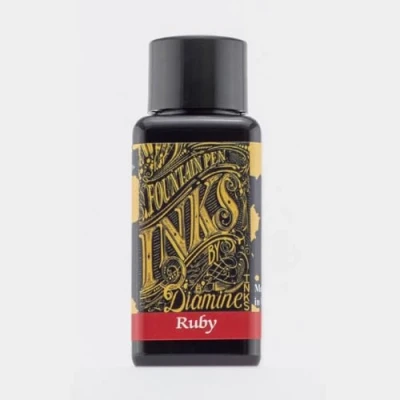 Image of Diamine 30ml Ruby fountain pen ink bottle