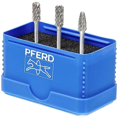 Image of PFERD Carbide High Performance Small Milling Bit Set, 3 Piece All Round Toothing, Shaft Diameter mm, Burr 6 21901404 for Universal Use on the Most Important Materials