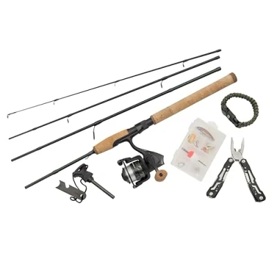 Image of Abu Garcia DIPLOMAT Wilderness Survival Kit Combo, Complete Fishing and for Outdoor Adventures with Paracord emergency, Multitool, Bracelet, camping, Hiking, bushcraft, 4pc Combo