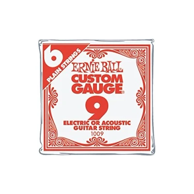 Image of Ernie Ball Nickel Plain Single Guitar String .009 6 Pack