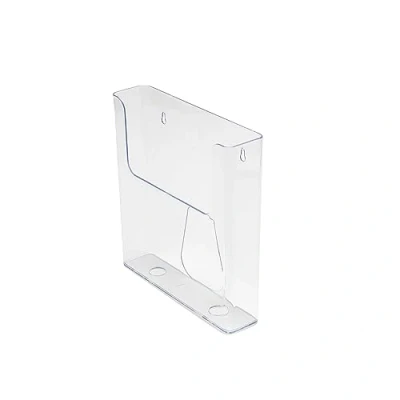 Image of Deflecto Portrait Literature Stands for Display A4 Wall Mounted Magazine File Holder with Flat Back Design Perfect Leaflet, Brochure, &amp; Menu