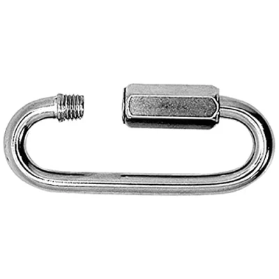 Image of Merriway BH01921 (2 Pcs) Quick Link Chain Repair Shackles, BZP Steel M6 (1/4 inch) Pack of 2 Pieces, Zinc Plated