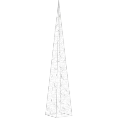Image of vidaXL Acrylic Decorative LED Light Cone Cold White 90 cm
