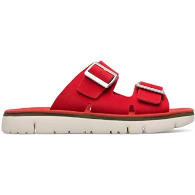 Image of Camper Mules, Women&#039;s, Size: 5, Red Leather/synthetics