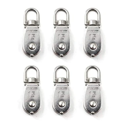 Image of M15 Wire Rope Single Pulley Block 304 Stainless Steel Roller Bearing Pack Of 6 Loading:35KG
