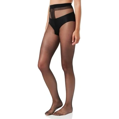 Image of Hudson Women&#039;s Simply Shine 15 2 Pack Transparent Schimmernd Tights, Denier, Black 0005, 42 44 (Pack of 2)