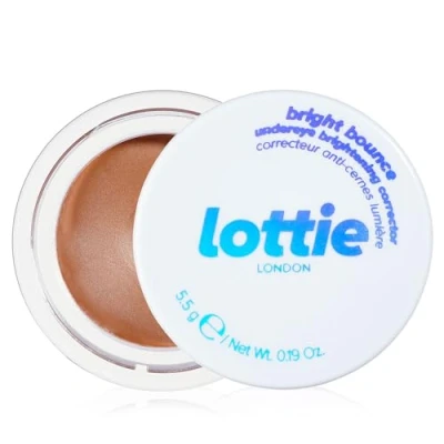Image of Lottie London Bright Bounce in Deep, Undereye Brightening Corrector, Cream based Skin perfecting Concealer, Reduces the Appearance of Dark Circles