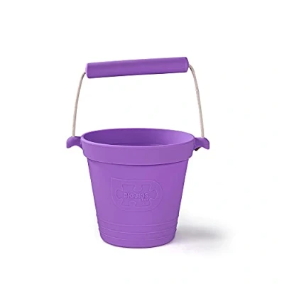 Image of Bigjigs Toys Adventure Collapsible Bucket (Lavender Purple) Silicone for Sandpit, Holiday Toddlers, Quality Sand and Water
